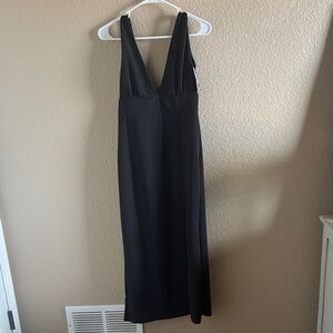 Nasty Gal Black VNeck and VBack Elegant Dress
